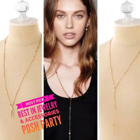 Stella & Dot [GOLD]⚜️Bianca Lariat Necklace - Picture 4 of 9